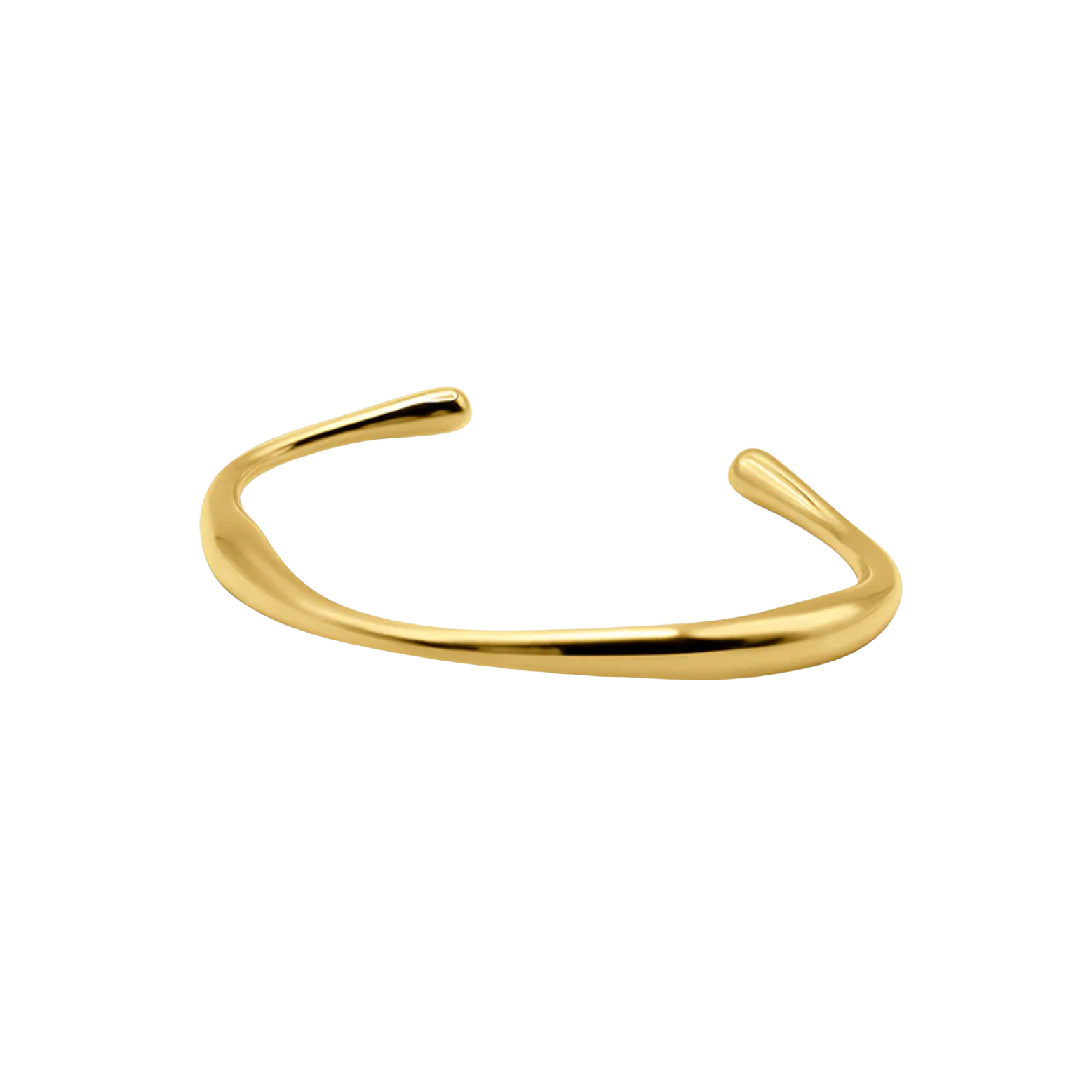 OVAL CUFF BRACELET GOLD-PLATED
