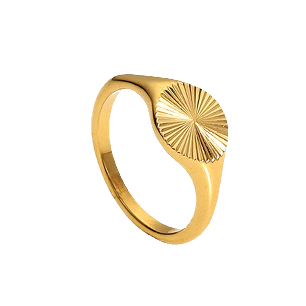 SUN RING GOLD-PLATED