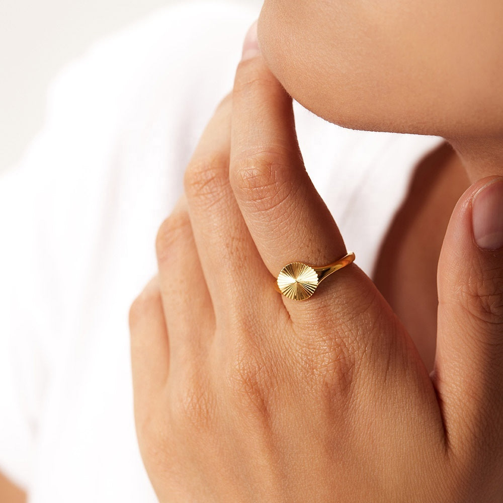 SUN RING GOLD-PLATED